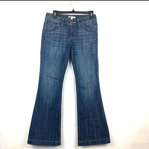CAbi denim flare bell bottom wide leg jean womens juniors girls size 0